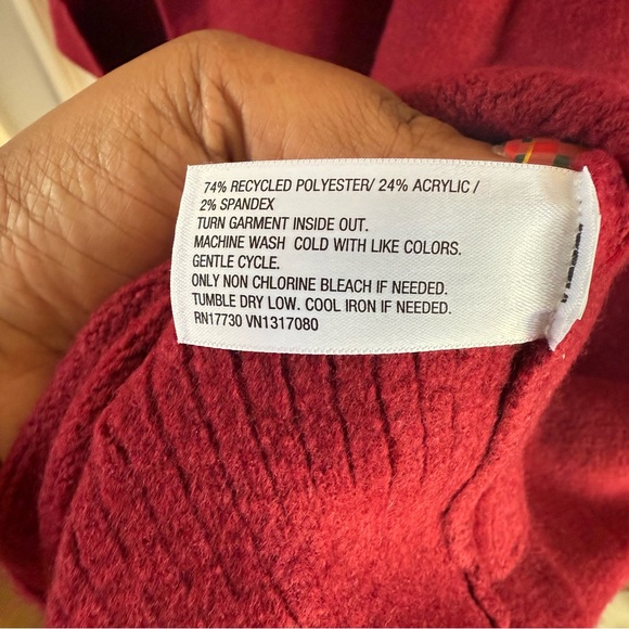 Ava & Viv Elegant Burgundy Turtleneck Sweater dress . Size 1x - Picture 4 of 4